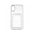 Чехол для iPhone 16 Gurdini Silicon с отделением для карты прозрачный Чехол для iPhone 16 Gurdini Silicon с отделением для карты прозрачный
