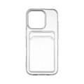 Чехол для iPhone 16 Pro Gurdini Silicon с отделением для карты прозрачный Чехол для iPhone 16 Pro Gurdini Silicon с отделением для карты прозрачный