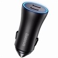 Автомобильное зарядное устройство Baseus Golden Contact Pro Dual Fast Charger 2xUSB-C мощностью 40 Вт Dark Gray Автомобильное зарядное устройство Baseus Golden Contact Pro Dual Fast Charger 2xUSB-C мощностью 40 В