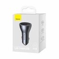 Автомобильное зарядное устройство Baseus Golden Contact Pro Ultra Fast Charger 1xUSB+2xUSB-C мощностью 65 Вт Dark Gray Автомобильное зарядное устройство Baseus Golden Contact Pro Ultra Fast Charger 1xUSB+2xUSB-C мощност
